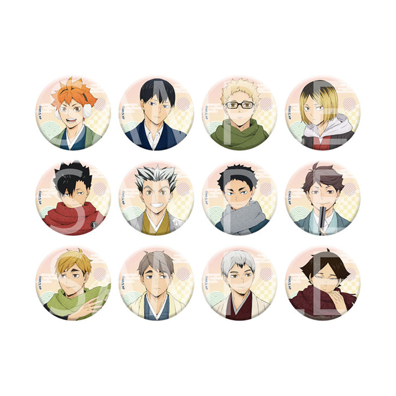 「HAIKYUU!!」 Japanese Washi Paper Style Trading Can Badge