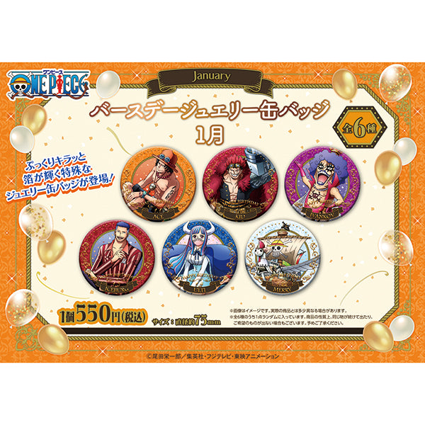 「ONE PIECE」 Birthday Jewelry Can Badge – January Edition