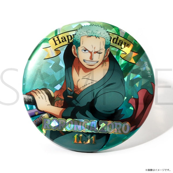 「ONE PIECE」 HBD Hologram Can Badge – Roronoa Zoro (11.11)