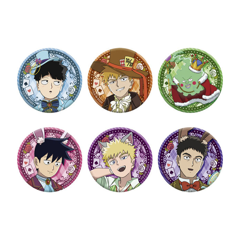 「MOB PSYCHO 100 III」 New Illustration Can Badge Collection "Alice in Wonderland Ver."