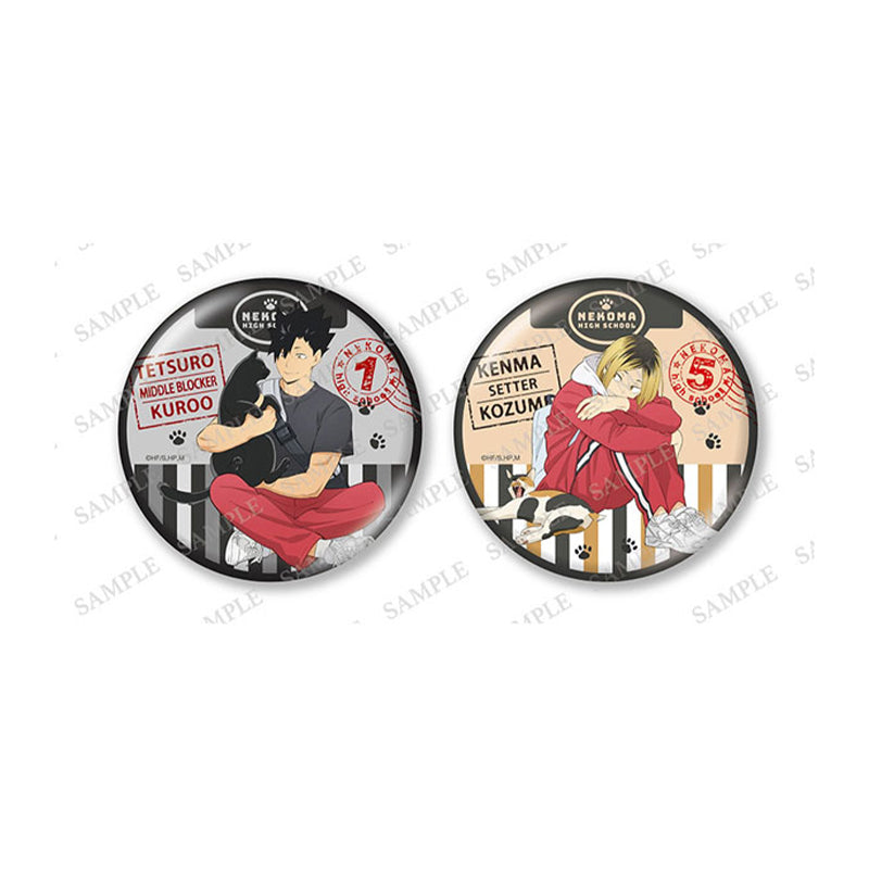 「HAIKYUU!!」 Set of 2 Large Sparkly Can Badges - Cat Ver.
