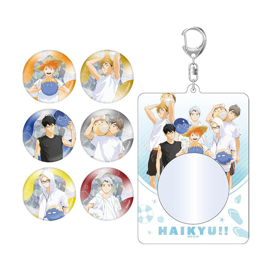 ｢HAIKYUU!!｣ Trading Hologram Can Badge Beach Ball ver.